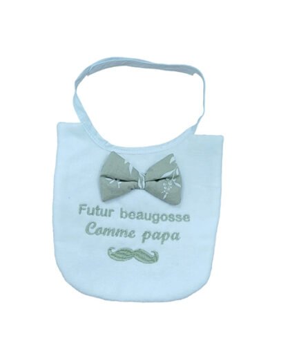 Bavoir personnalisé : futur bogosse comme papa